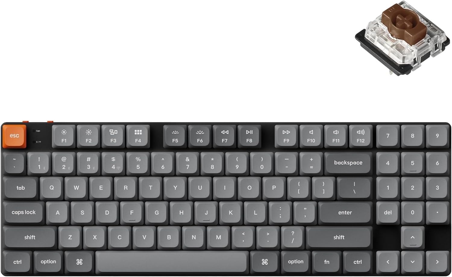 

Keychron K13 Max QMKVIA compatible thin wireless custom mechanical keyboard, 2.4GHBluetoothwired compatible, 80% number pad included, JIS layout,