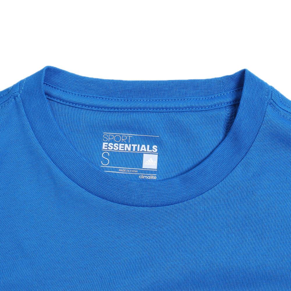 Adidas Sport Essentials Mens Basic Series Lifestyle Casual Round Neck Pullover Letter Short Sleeve T-Shirt Men T-Shirts Blue AK1807