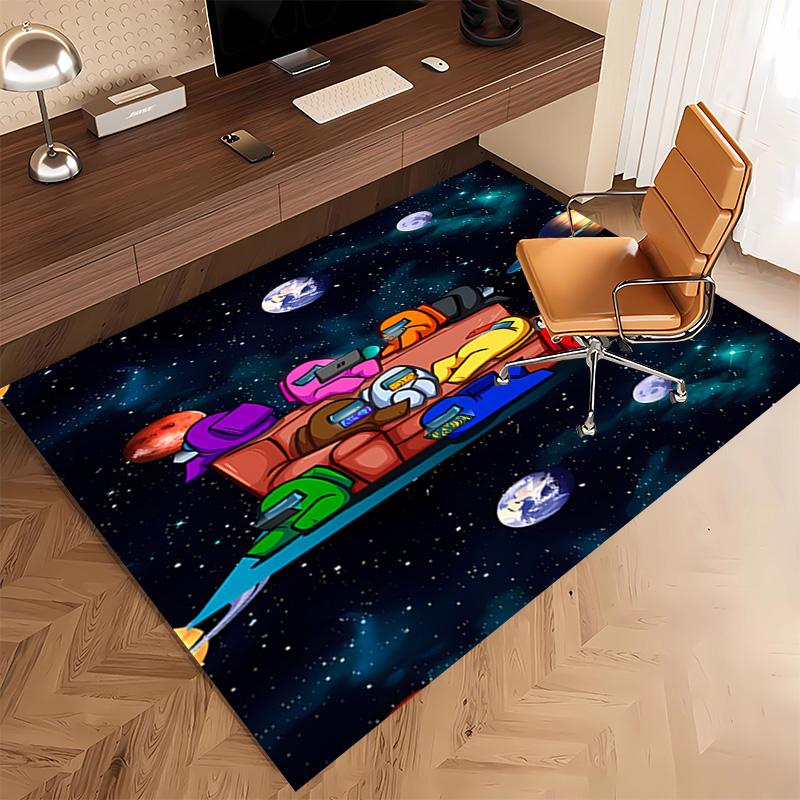 Among Us Print Area Rug - Soft,Washable Non-Slip Indoor Mat,Living Room,Home Office Decorative Rug