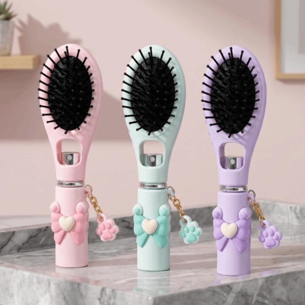 Multi-Function Refillable Spray Hair Brush Hair Care 2-In-1 Misting Hair Brush Gift