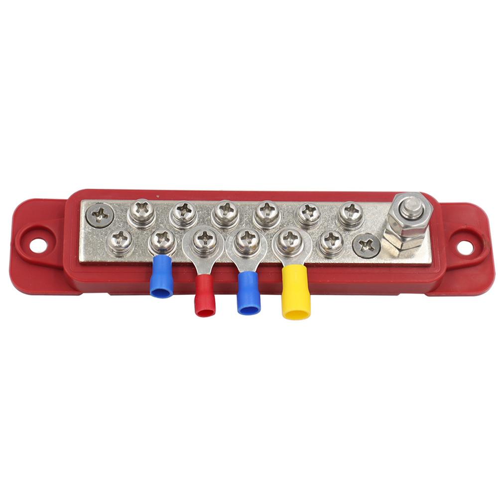 Red 12-Way Bus Bar for Auto, Marine