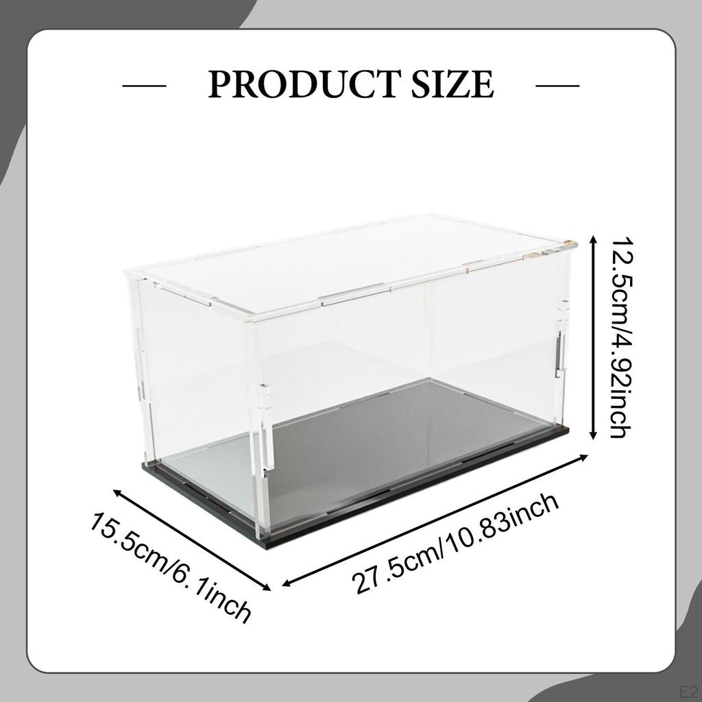 1:24 Clear Acrylic Display Case,Showcase Dustproof Transparent Decorative Countertop Box Protection