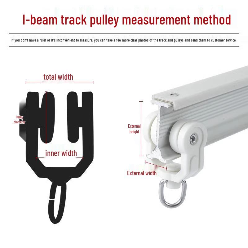 Pulley Accessories Kit for Straight and Curved Curtain Tracks