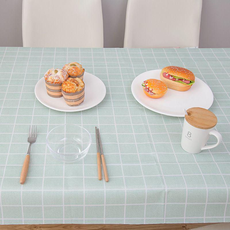 PEVA Plaid Waterproof & Oil-Proof Non-Slip Tablecloth for Dining/Coffee Table