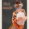 Tiger Animal Cartoon Mask Halloween Props For Costume Party And Cosplay Event