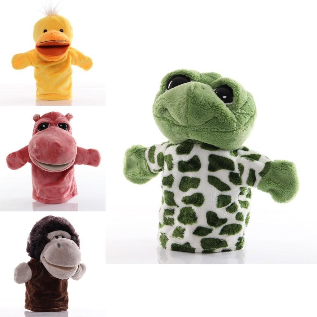 Wholesale Plush Toy Hand Puppet Cartoon Animal Doll With Movable Mouth Interactive Toy For Kindergarten And Parent-child Interaction 25cm Tall