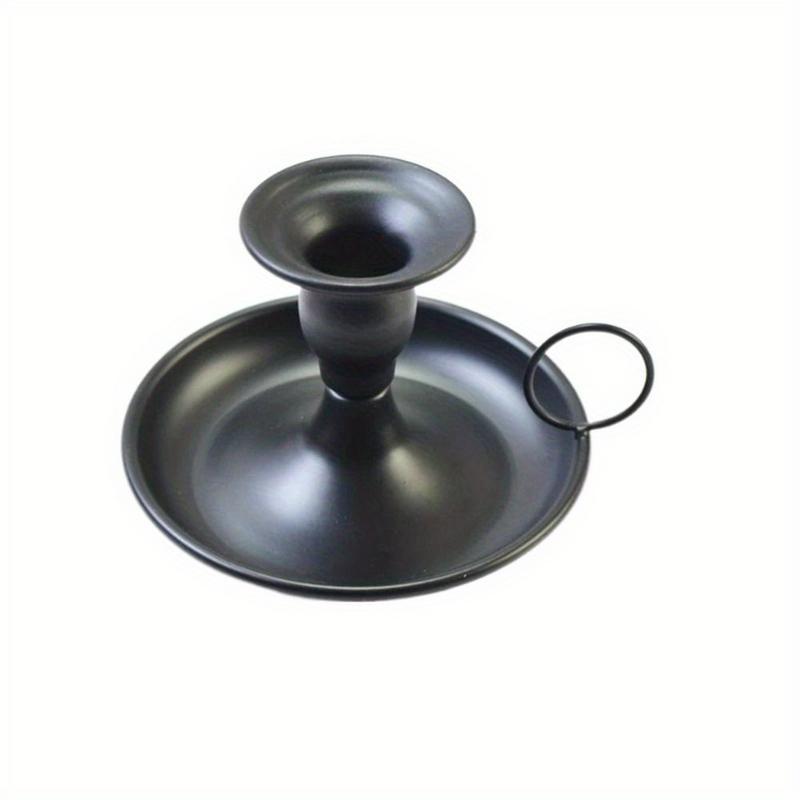 1Pc Vintage Charm Round Base Taper Candle Holder for Dining Party