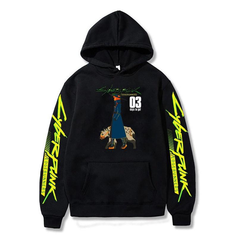 

Cross-border Cyberpunk Cyberpunk Print Series Autumn and Winter Men s Hoodies Adult Casual Comfort Long Sleeve Sweatshirts 3XL
