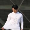 Men's Stand Collar Zipper Long Sleeve Fitness Top - Autumn/Winter Running & Sports
