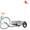 Reboque de Bicicleta Tecido Oxford Cinza e Ferro