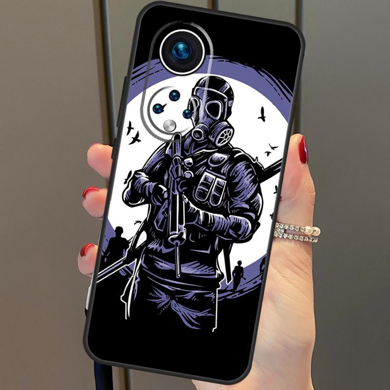 Gas Mask Case For Honor X8a X9a X7a X6a X7 X8 X9 X9b X8b Honor 90 70 50 10 Lite Magic 6 5 Pro Cover