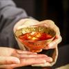 Ceramic Gold Glaze Kung Fu Tea Cup – Handmade Porcelain Small Bowl for Office