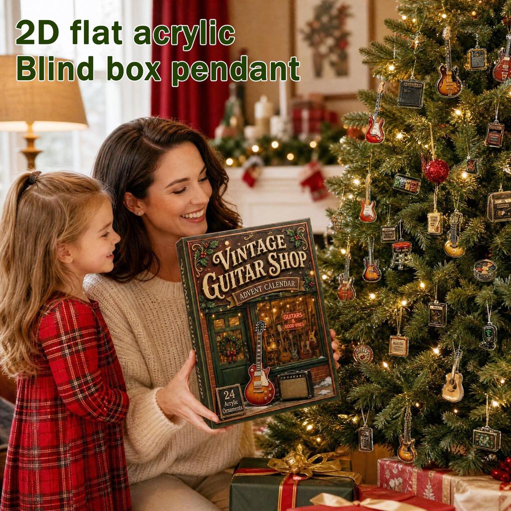 Advent Calendar with 2D Hanging Pendant Ornaments for Holiday Countdown Gifts