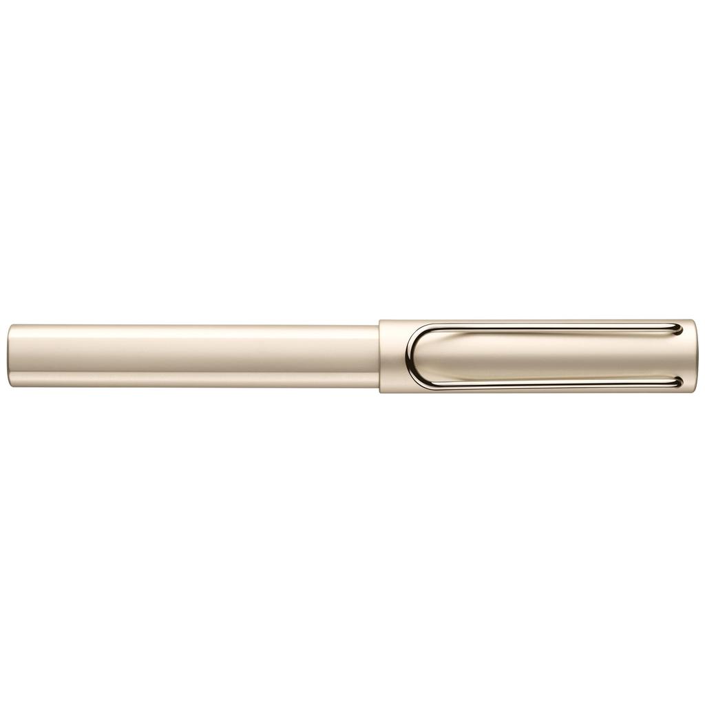 LAMY Lx Palladium Rollerball Pen Elegant Aluminum Body with Bronze Stainless Steel Medium Nib Includes Black Ink Refill M and Case - Finish, Clip, (M)