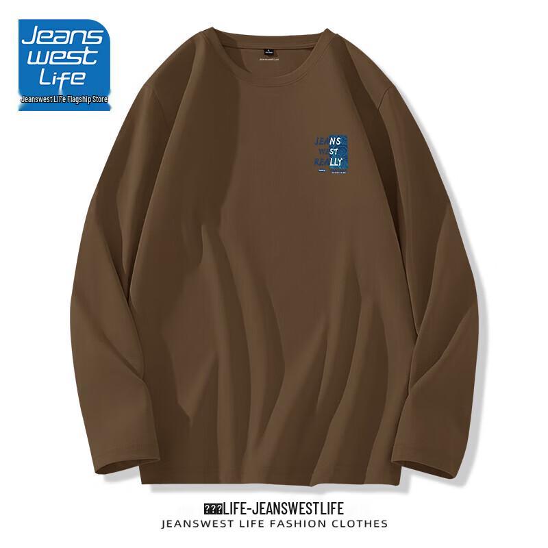 JEANSWEST LIFE Men's Long Sleeve Cotton T-Shirt