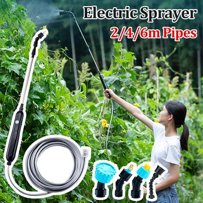 Pulvérisateur Électrique Portable Outil d'Arrosage par Pulvérisation Irrigation Rechargeable USB Poignée Télescopique avec 2/4 Buses pour l'Irrigation des Plantes