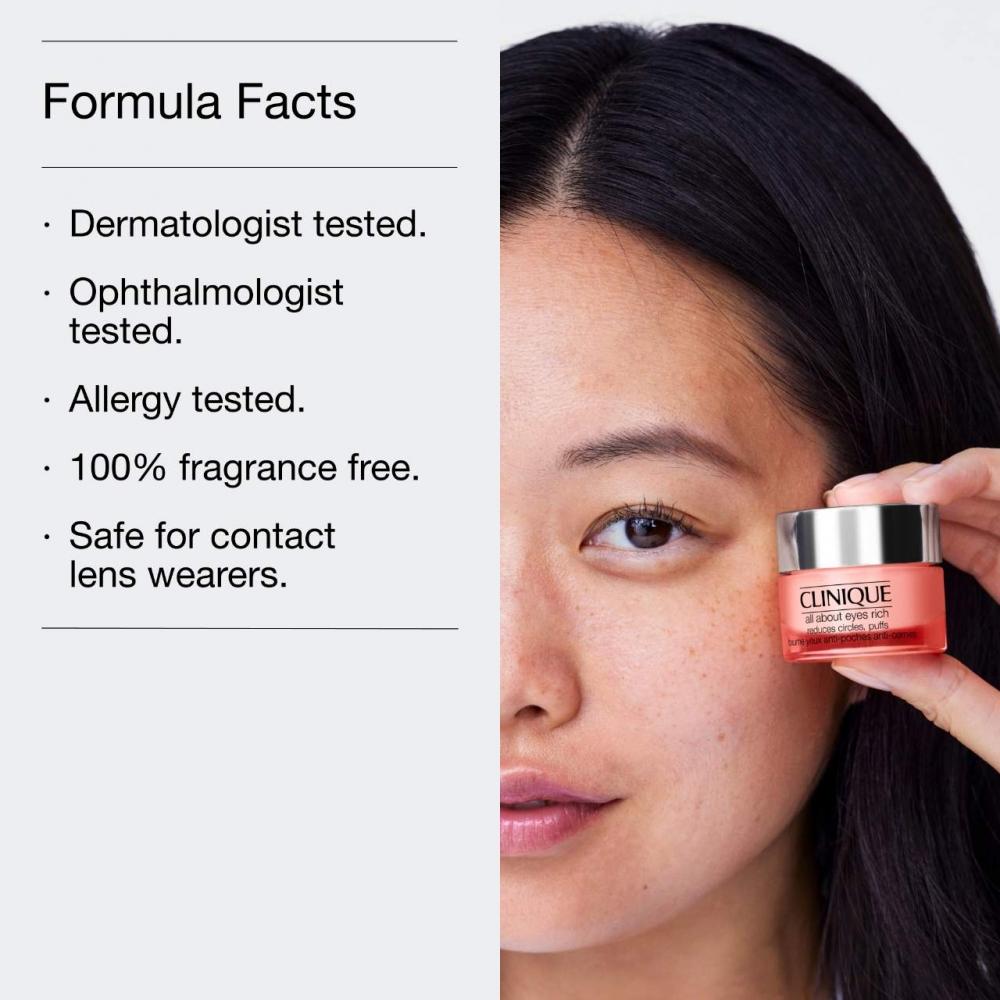 Clinique All About Eyes Rich Eye Cream With Hyaluronic Acid 1 Oz 30 Ml