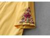 Summer Beachwear: Heavy Embroidered Cotton-Linen Skirt for Travel Photos