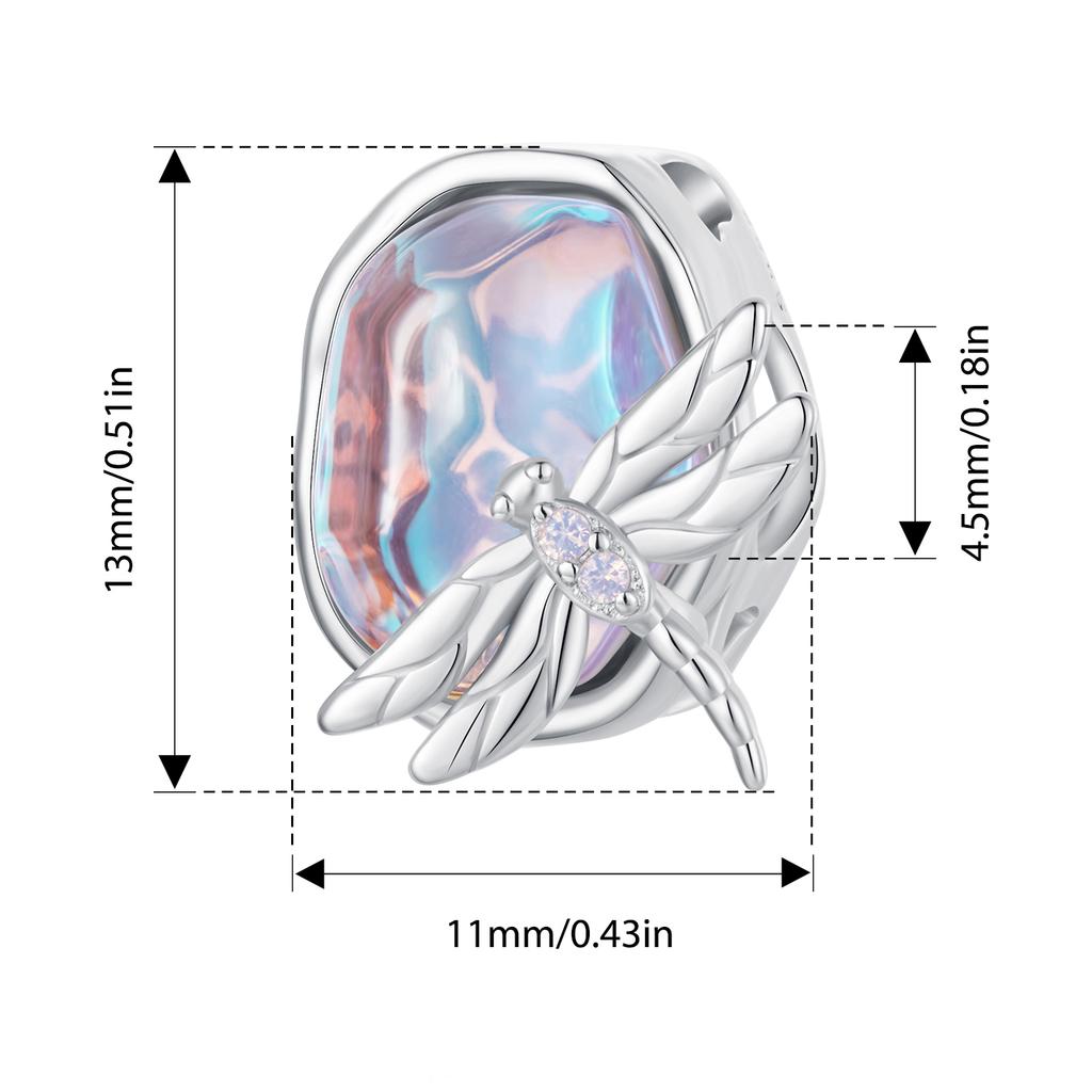 BAMOER 925 Silver Transparent Green Clover Charms Scroll Pattern Beads Fit Original Bracelets DIY Jewelry Accessories