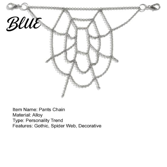 Schmuck für besondere Anlässe Gotisches Spinnennetz Hosenkette Punk Jeans Hose Cooles Accessoire Dekorative Körperkleidung für Herren Damen Gürtelkette