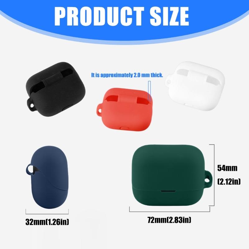Flexible Soft Silicone Protector Case Housing For Wireless Headphone Shockproof Cover Scratch Resistant Sleeve Daily Use