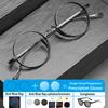 New Custom Optics Myopia Eyeglass Pure Titanium Vintage Round Frame Anti Blue Light Photochromic Prescription Hyperopia Glasses