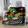 Marvin The Martian Animal Funny Throws Blanket Hiking Picnic Super Soft Quilt Bed Thermal Kawaii Flannel Blanket birthday gift