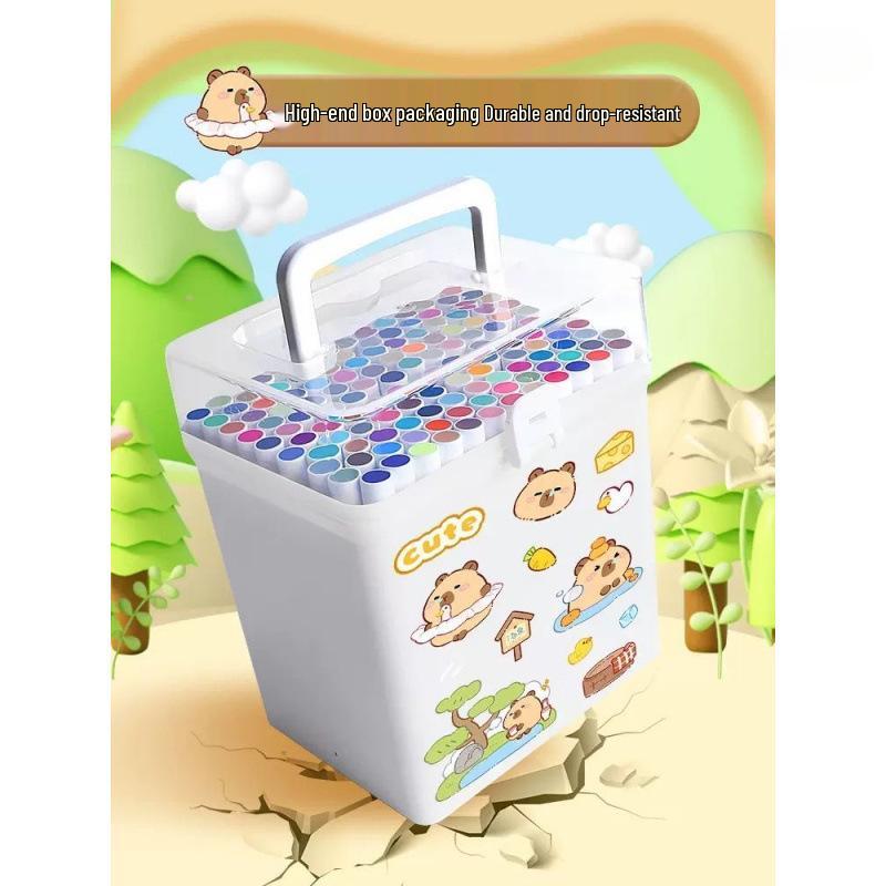 Children's Non-Toxic Washable Watercolor Marker Set - No Bleed, Perfect for Kindergarten