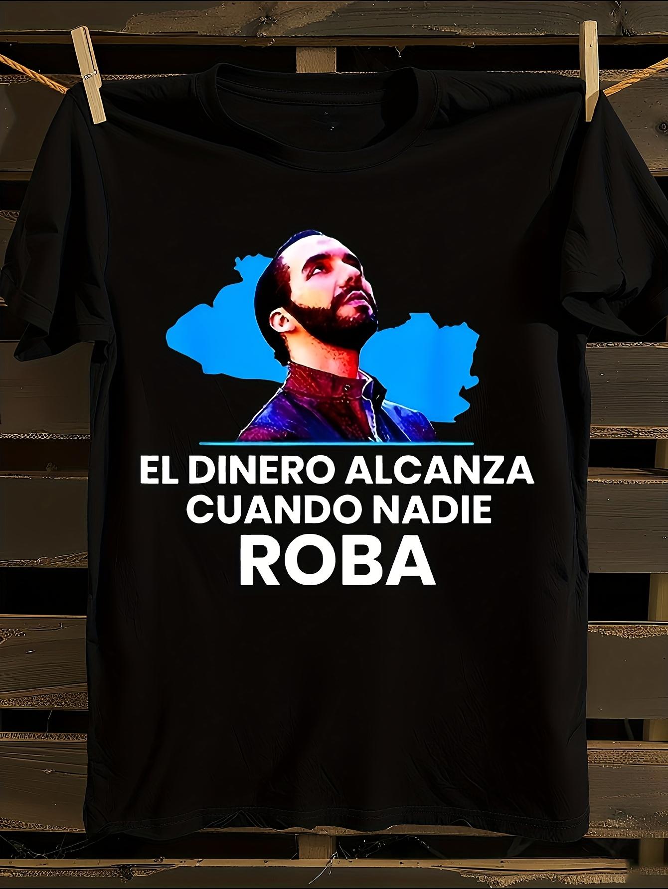 s Nayib Bukele Presidential Support T-Shirt Mens Tshirt Womens Tshirts with Letters Print Short Sleeves T-Shirt Casual Street Tee Shirt Top M