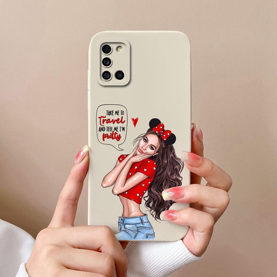 

case For Samsung Galaxy A31 Fashion Sweet Girls Leopard Print Pattern Shockproof Cover For SamsungA31 SamsungA 31 Silicone Funda Samsung Galaxy A31