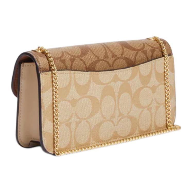 Coach Morgan 20 Classic Monogram Buckle Closure Coated Canvas And Leather Shoulder Crossbody Bag Small Women bags Brown CH167-IMOT4
