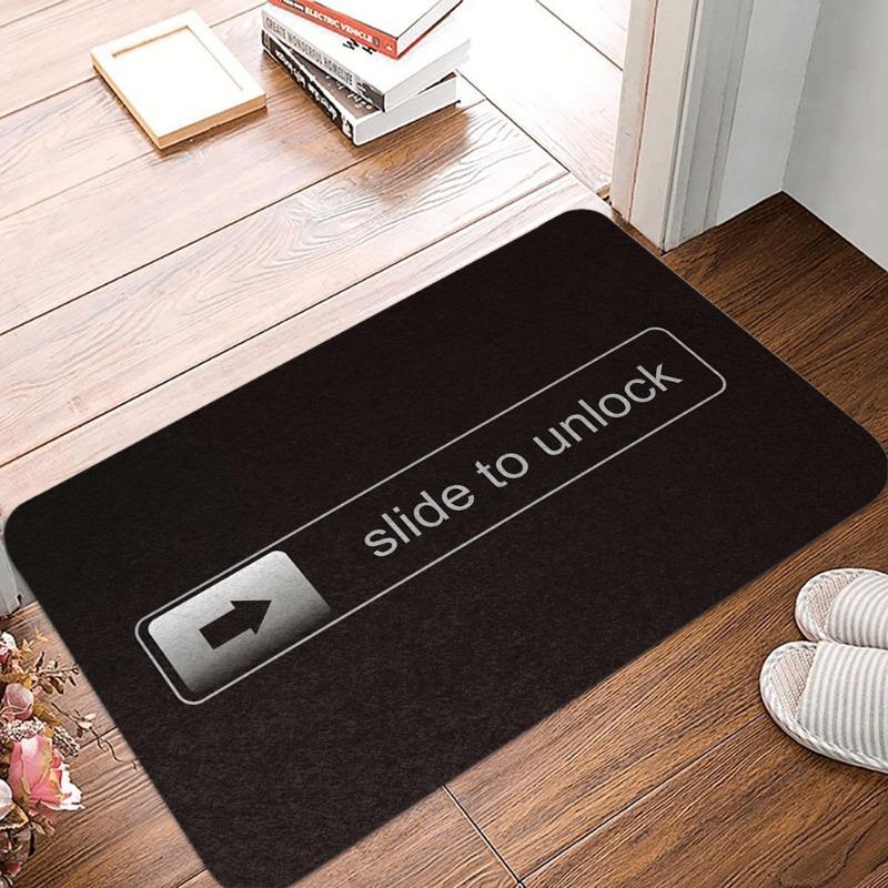 Bonfire Unlock and Other Patterns Non-Slip Small Rug Waterproof Easy Clean Floor Mat for Indoor Outdoor Use Durable Home Decor