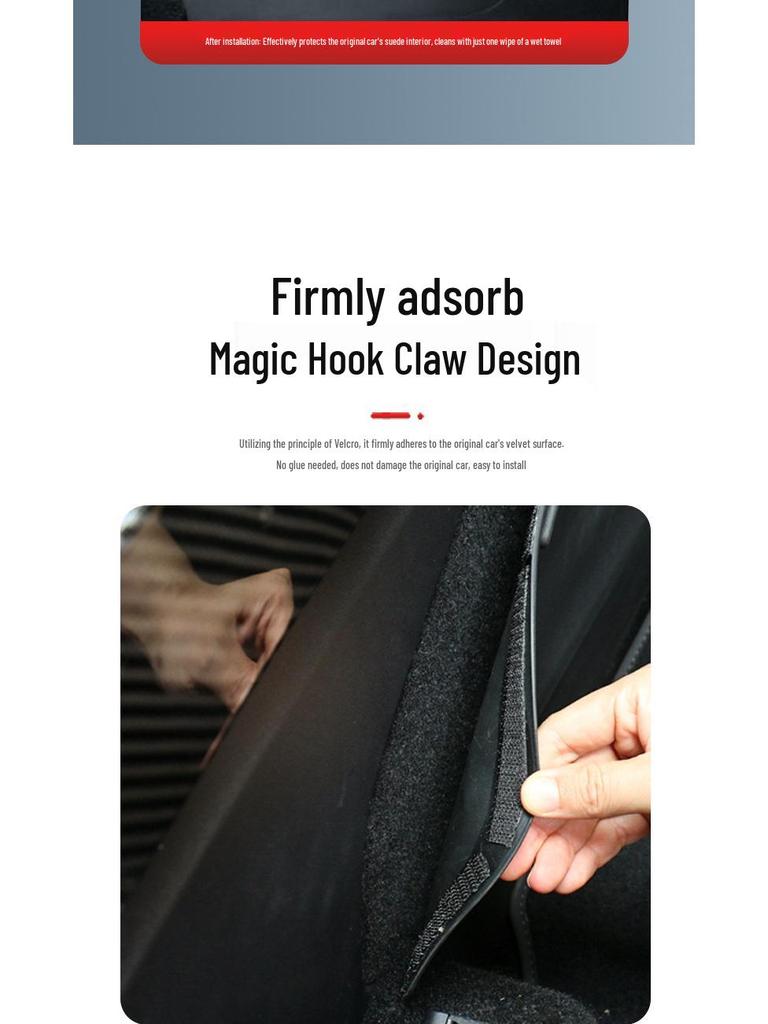 2024 Model Y Center Console Side Panel Anti-Kick Cover - Interior Protective Plate for Car Modification