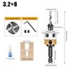 Woodworking Limit Four Edge Countersink Drill Alloy Drill Cone Drill Adjustable Depth Step Drill Screw Countersink Drill Bit
