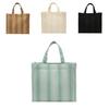 Sac Cabas en Toile Rayé Style Coréen Grande Capacité Pour Étudiants et Dames de Bureau