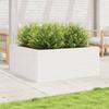Plant Pot White 110*110*46 Cm Solid Pine Wood