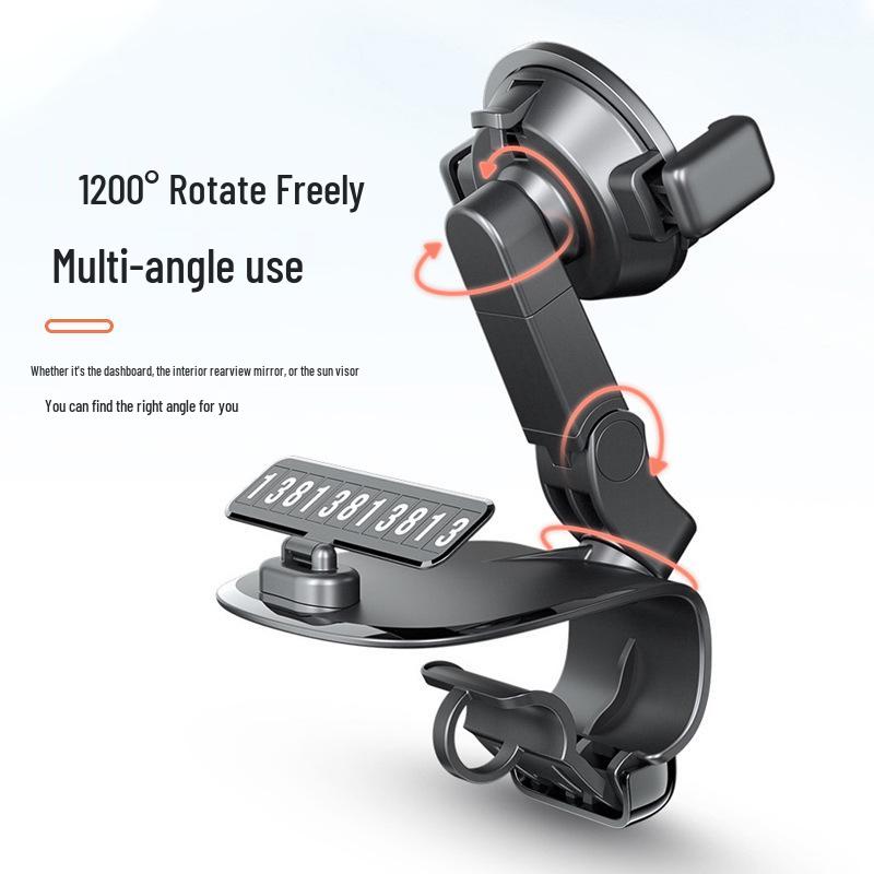 Multi-Function Car Dashboard Phone Holder and Navigation Mount