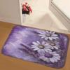 Purple Flower Non-Slip Bathroom Mat - Water-Absorbent Rug for Entrance