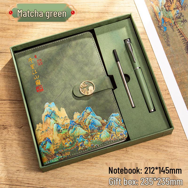 Exquisite Guochao Chinese Style Notebook & Diary Gift Set for Business Meetings