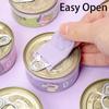 Cute Non-Slip Grip Cat Food Can Opener Easy-Clean Plastic Bottle Opener Cat Paw Ergonomic Canned Food Opener Cat Dog