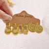 3pairs Gold Color Starfish Shell Conch Stud Earrings Set for Women Plastic CCB Flower Geometry Earrings Summer Party Jewelry