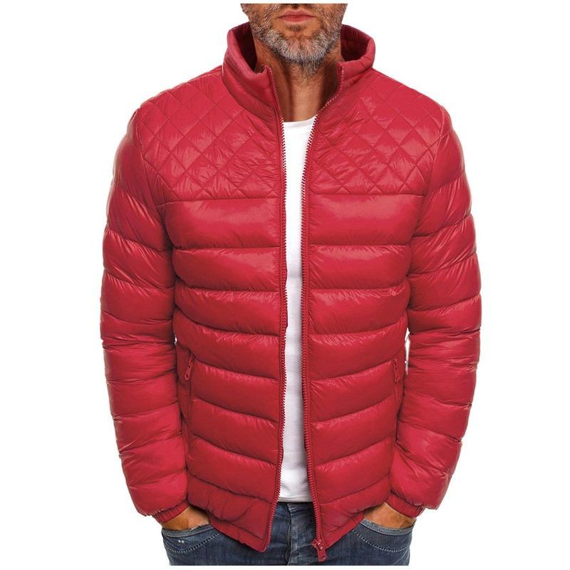 2026 Pánské zimní bavlněné prošívané bundy Silný teplý kabát Módní zip Studená halenka Ležérní Sportovní Streetwear Pánské svrchní oblečení
