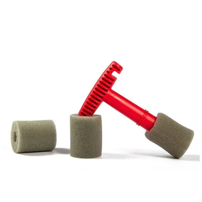 

1 комплект автомобильных косметических щеток, многофункциональная щетка для обработки орехов, встроенное стальное кольцо, щетка для чистки винтов, инструменты для чистки красный