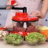 Hand-Cranked Meat Grinder & Vegetable Cutter: Manual Kitchen Mixer for Minced Meat, Dumpling Filling, and Vegetables