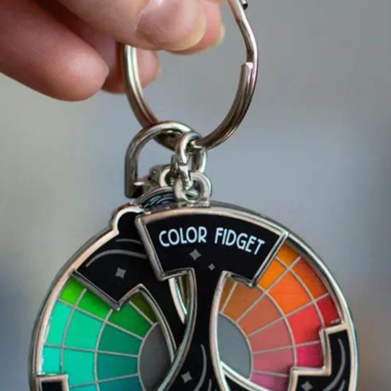 Barevný Fidget Smaltovaný Odznak 20barevný Fidget Spinner pro Umělce 3v1 Odznak Klíčenka Magnet pro Úlevu od Úzkosti