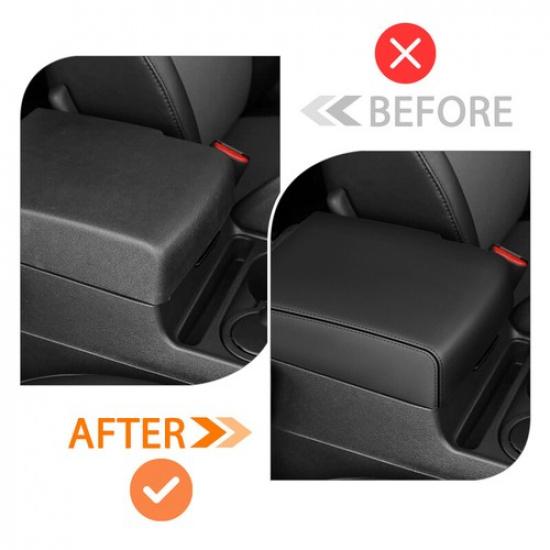 For 2007-2010 Jeep Grand Cherokee Leather Center Console Lid Armrest Cover Black