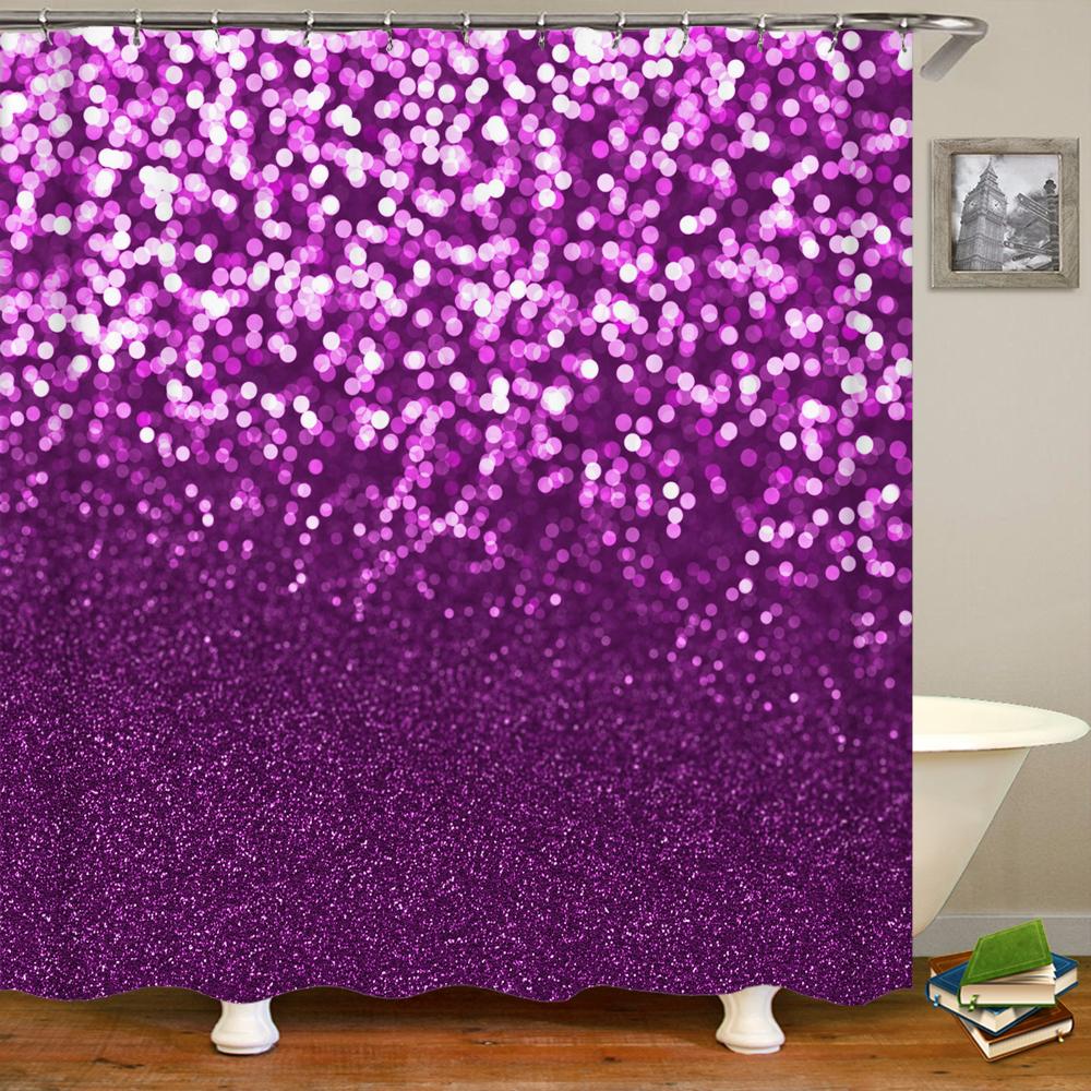 Shiny Dream Printed Shower Curtain Mildew Waterproof Curtain With Hook Bathroom Decorative Curtain 3D Shower Curtains 240*180Cm