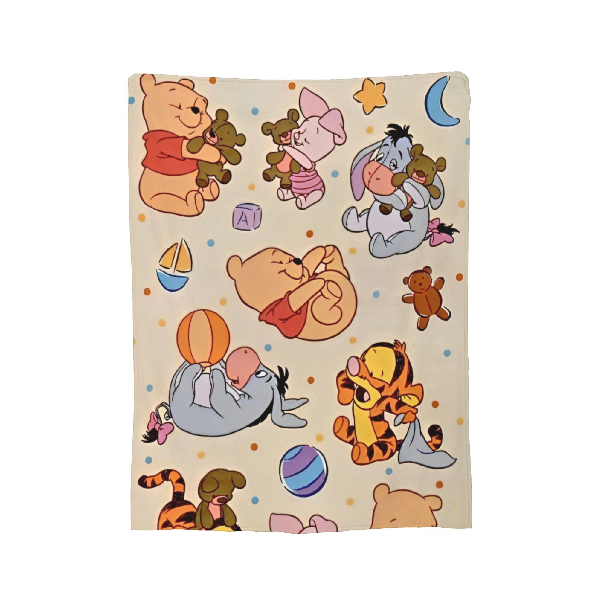 

Bear Cartoon Winnie the Pooh Blankets Flannel Awesome Soft Throw Blankets for Bedding Lounge Summer, 150x200cm