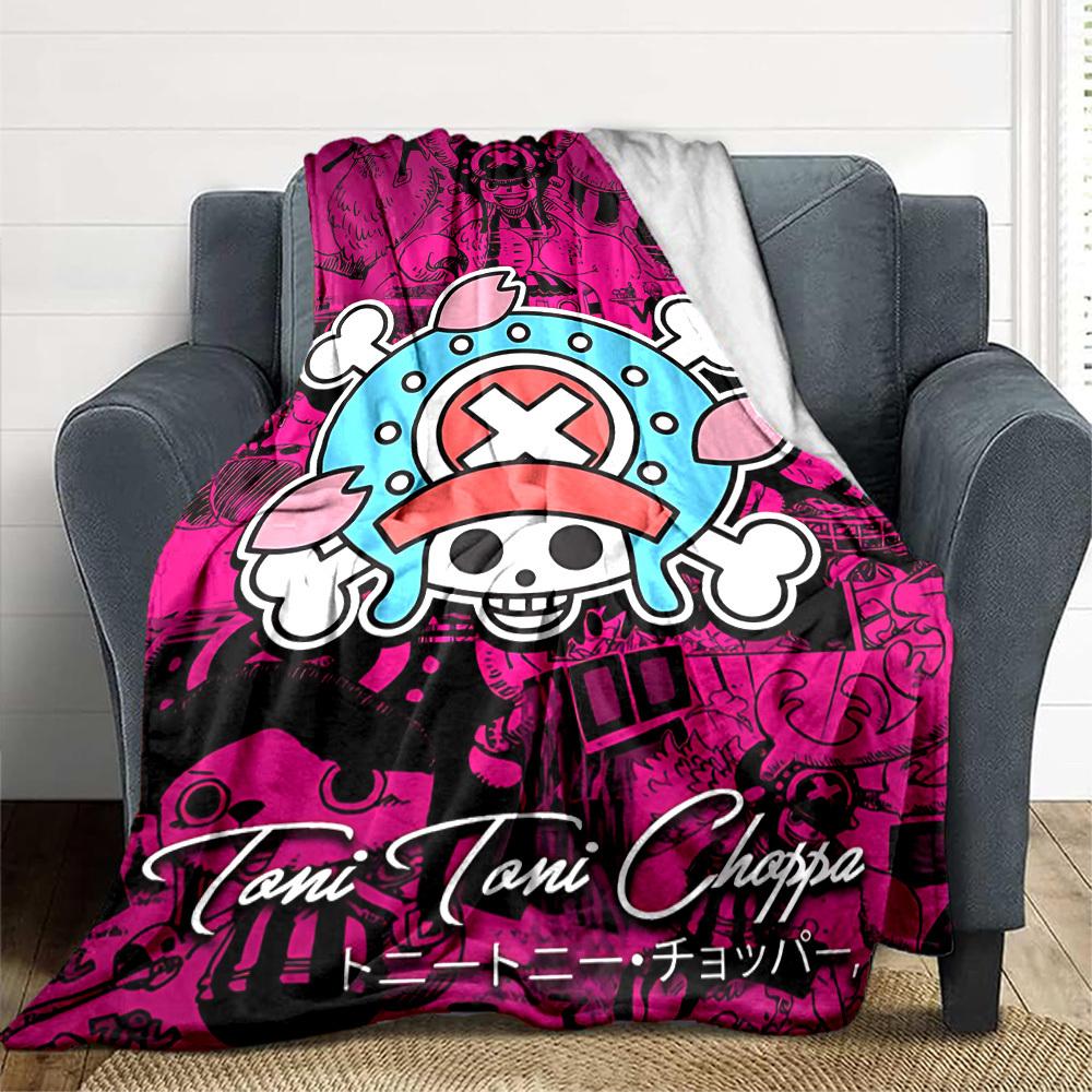 1 Stück ONE PIECE Toni Chopper Flanelldecke, Weich Hautfreundlich mit Digitaldruck, Verschiedene Größen erhältlich für Familie, Freunde, Geburtstag