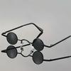Retro Mini Sunglasses Round Funny UV400 Metal Frame Punk Sun Glasses Mini Sunglasses for Women Men